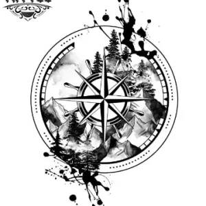 tatouage ephemere boussole nature design temporaire inspire par la nature tatouage ephemere boussole nature design temporaire inspire par la nature