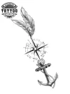 tatouage-ephemere-boussole-plume-tendance-chic