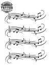 tatouage bracelet ephemere note de musique musical élégant tatouage bracelet ephemere note de musique musical élégant