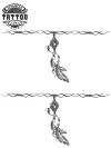 tatouage-bracelet-plume-ephemere-style-boheme tatouage-bracelet-plume-ephemere-style-boheme
