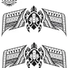 tatouage-bracelet-ephemere-tortue-style-oceanographique