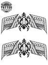 tatouage-bracelet-ephemere-tortue-style-oceanographique