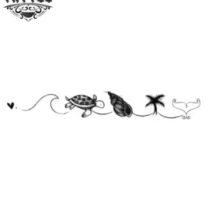 tatouage tortue bracelet éphémère île paradisiaque océan tatouage tortue bracelet éphémère île paradisiaque océan