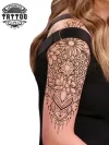 tatouage-bras-ephemere-dentelle-elegant tatouage-bras-ephemere-dentelle-elegant
