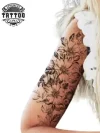 tatouage-bras-ephemere-femme-fleur-elegant-discret