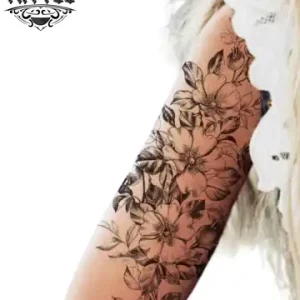 tatouage-bras-ephemere-femme-fleur-elegant-discret tatouage-bras-ephemere-femme-fleur-elegant-discret