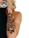 tatouage-bras-ephemere-femme-mandala-design-artistique tatouage-bras-ephemere-femme-mandala-design-artistique