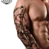 tatouage-bras-ephemere-horloge-homme tatouage-bras-ephemere-horloge-homme