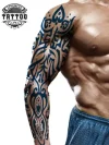 tatouage-bras-ephemere-tribal-homme tatouage-bras-ephemere-tribal-homme
