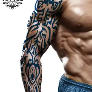tatouage-bras-ephemere-tribal-homme tatouage-bras-ephemere-tribal-homme