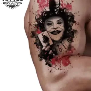 tatouage BRAS éphémère Joker style unique audacieux tatouage BRAS éphémère Joker style unique audacieux