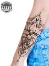 tatouage-ephemere-bras-motif-lotus-fleurs-delicates