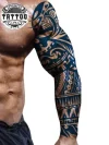 tatouage-bras-ephemere-style-maorie-realiste