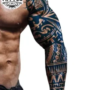 tatouage-bras-ephemere-style-maorie-realiste tatouage-bras-ephemere-style-maorie-realiste