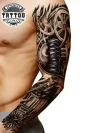 tatouage-bras-ephemere-motif-robot-futuriste tatouage-bras-ephemere-motif-robot-futuriste