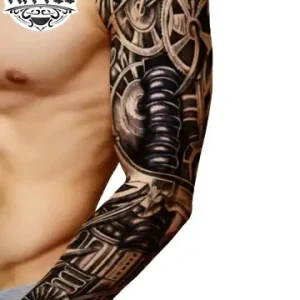 tatouage-bras-ephemere-motif-robot-futuriste tatouage-bras-ephemere-motif-robot-futuriste