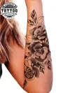 tatouage-bras-ephemere-rose-design-floral-temporaire