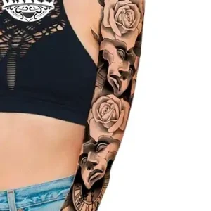 tatouage-bras-ephemere-rose-femme tatouage-bras-ephemere-rose-femme