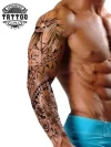 tatouage-éphémère-bras-rose-homme-motif-floral-tatouage-bras