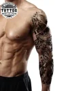 tatouage-bras-spartiate-design-guerrier-realiste-ephemere tatouage-bras-spartiate-design-guerrier-realiste-ephemere