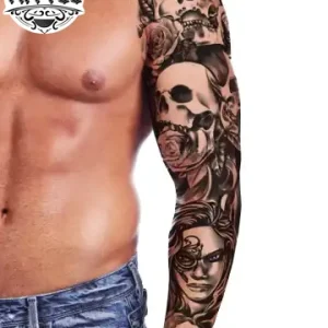 tatouage bras éphémère motif squelette réaliste tatouage bras éphémère motif squelette réaliste