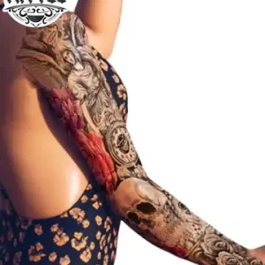 tatouage-bras-ephemere-tete-de-mort tatouage-bras-ephemere-tete-de-mort