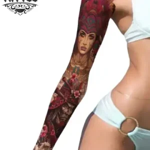 tatouage-bras-visage-femme-style-unique-tatouage-ephemere tatouage-bras-visage-femme-style-unique-tatouage-ephemere