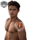 tatouage epaule ephemere carpe koi realiste tatouage epaule ephemere carpe koi realiste
