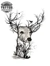 tatouage-ephemere-cerf-arbre-design-naturel-elegant-tatouage-cerf tatouage-ephemere-cerf-arbre-design-naturel-elegant-tatouage-cerf
