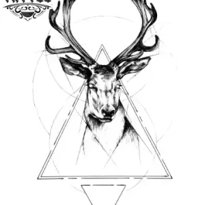 tatouage-ephemere-cerf-triangle-design-unique-tatouage-cerf tatouage-ephemere-cerf-triangle-design-unique-tatouage-cerf