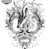 tatouage-ephemere-cerf-feminin-elegant tatouage-ephemere-cerf-feminin-elegant