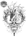 tatouage-ephemere-cerf-feminin-elegant tatouage-ephemere-cerf-feminin-elegant