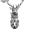tatouage-ephemere-cerf-loup-ours-mystique-nature tatouage-ephemere-cerf-loup-ours-mystique-nature