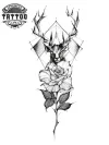 tatouage-ephemere-cerf-rose-tendance-peau tatouage-ephemere-cerf-rose-tendance-peau