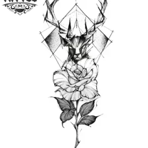 tatouage-ephemere-cerf-rose-tendance-peau tatouage-ephemere-cerf-rose-tendance-peau