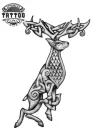 tatouage cerf tatouage ephemere cerf viking nordique durable