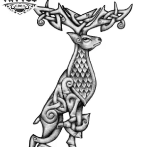tatouage cerf tatouage ephemere cerf viking nordique durable tatouage cerf tatouage ephemere cerf viking nordique durable