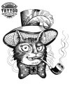 tatouage-ephemere-chat-botte-design-felin-unique tatouage-ephemere-chat-botte-design-felin-unique