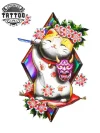 tatouage-ephemere-chat-chinois-art-traditionnel tatouage-ephemere-chat-chinois-art-traditionnel
