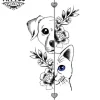 tatouage-ephemere-chat-chien-amoureux-design-animalier-temporary-tattoo