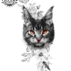 tatouage-ephemere-chat-fleur-design-poetique tatouage-ephemere-chat-fleur-design-poetique