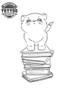 tatouage-ephemere-chat-livre-design-innovant tatouage-ephemere-chat-livre-design-innovant