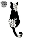 tatouage-ephemere-chat-fleur-unique-temporaire