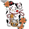 tatouage-ephemere-chat-japonais-traditionnel tatouage-ephemere-chat-japonais-traditionnel