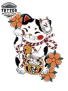 tatouage-ephemere-chat-japonais-traditionnel tatouage-ephemere-chat-japonais-traditionnel