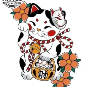 tatouage-ephemere-chat-japonais-traditionnel tatouage-ephemere-chat-japonais-traditionnel