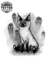 tatouage-ephemere-chat-noir-blanc-design-unique