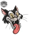 tatouage-ephemere-chat-old-school-motif-traditionnel-retro