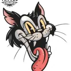 tatouage-ephemere-chat-old-school-motif-traditionnel-retro tatouage-ephemere-chat-old-school-motif-traditionnel-retro