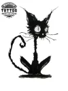 tatouage-ephemere-chat-sauvage-realiste-art-corporel-temporaire-felin